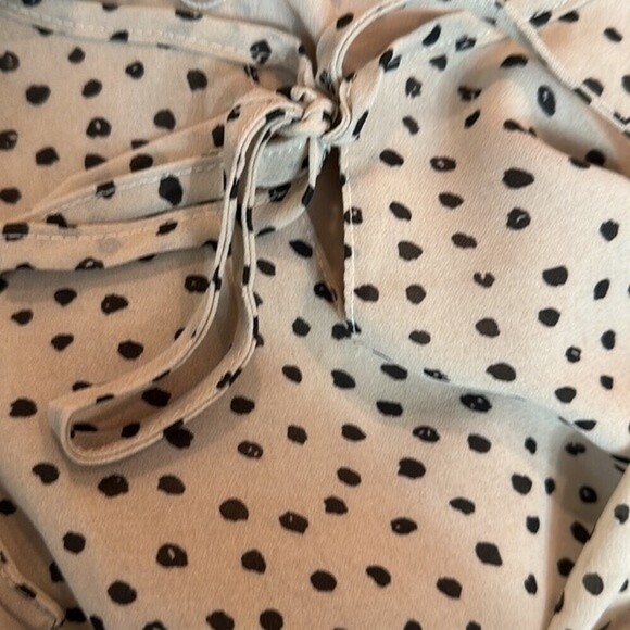 Hayden Los Angeles Beige Tan Black Nude
Polka Dot Boho‎ Lined Maxi Dress Sz 1 XL - Picture 5 of 12